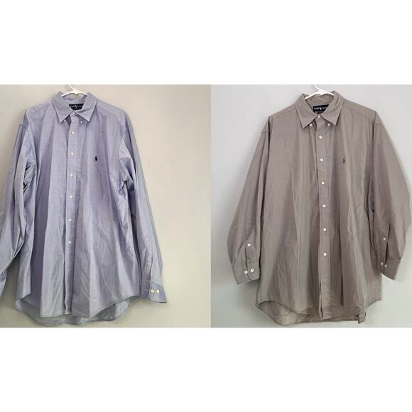 Ralph Lauren Other - Lot of 2 Men's Ralph Lauren Yarmouth Cotton Pinpoint Oxford Shirt Sz 17 36/37